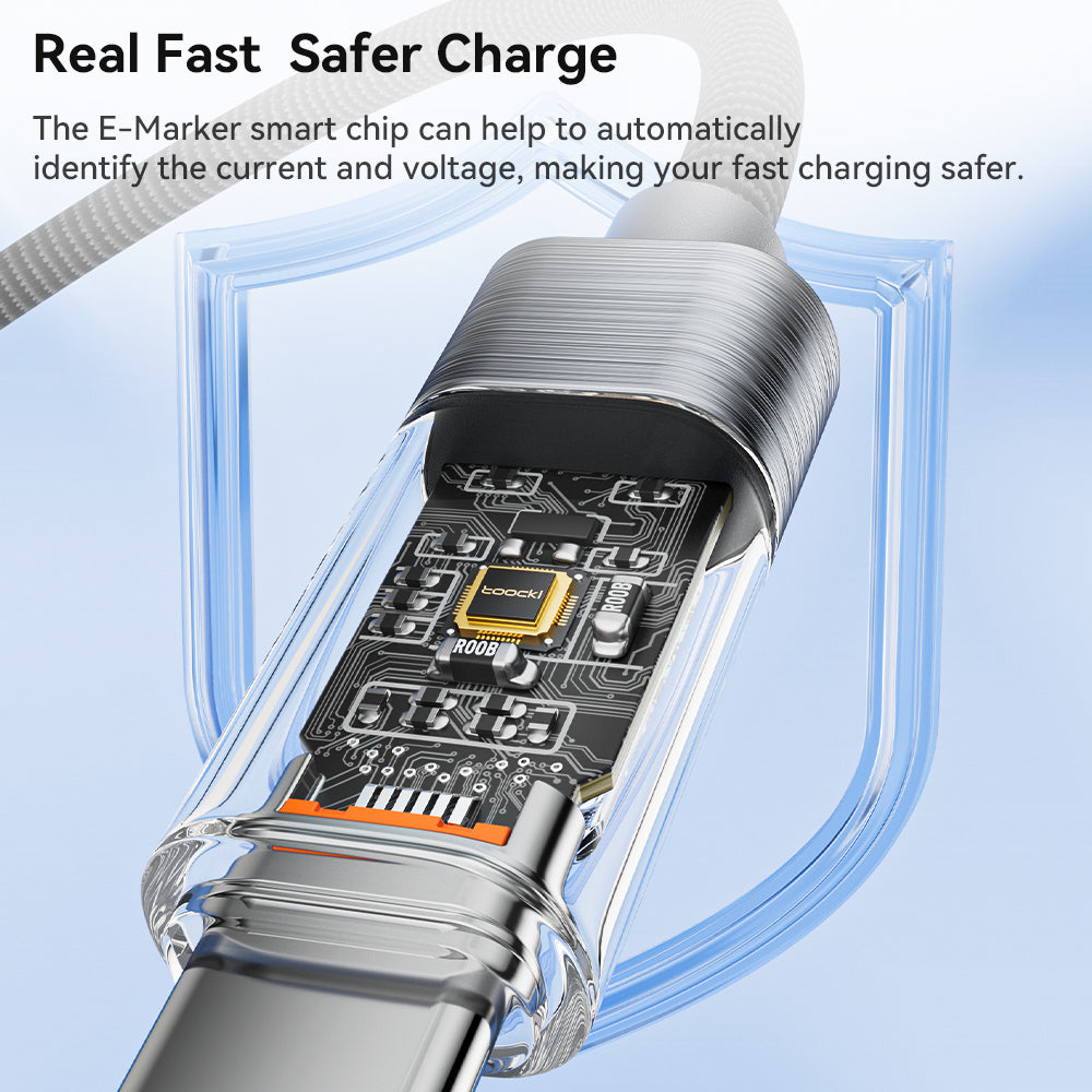 TOOCKI TQ-X36C2 2m PD 100W USB-C Cable Fast Charging 480Mbps Data Cord TOOCKI TQ-X36C2 2m PD 100W USB-C Cable Fast Charging 480Mbps Data Cord